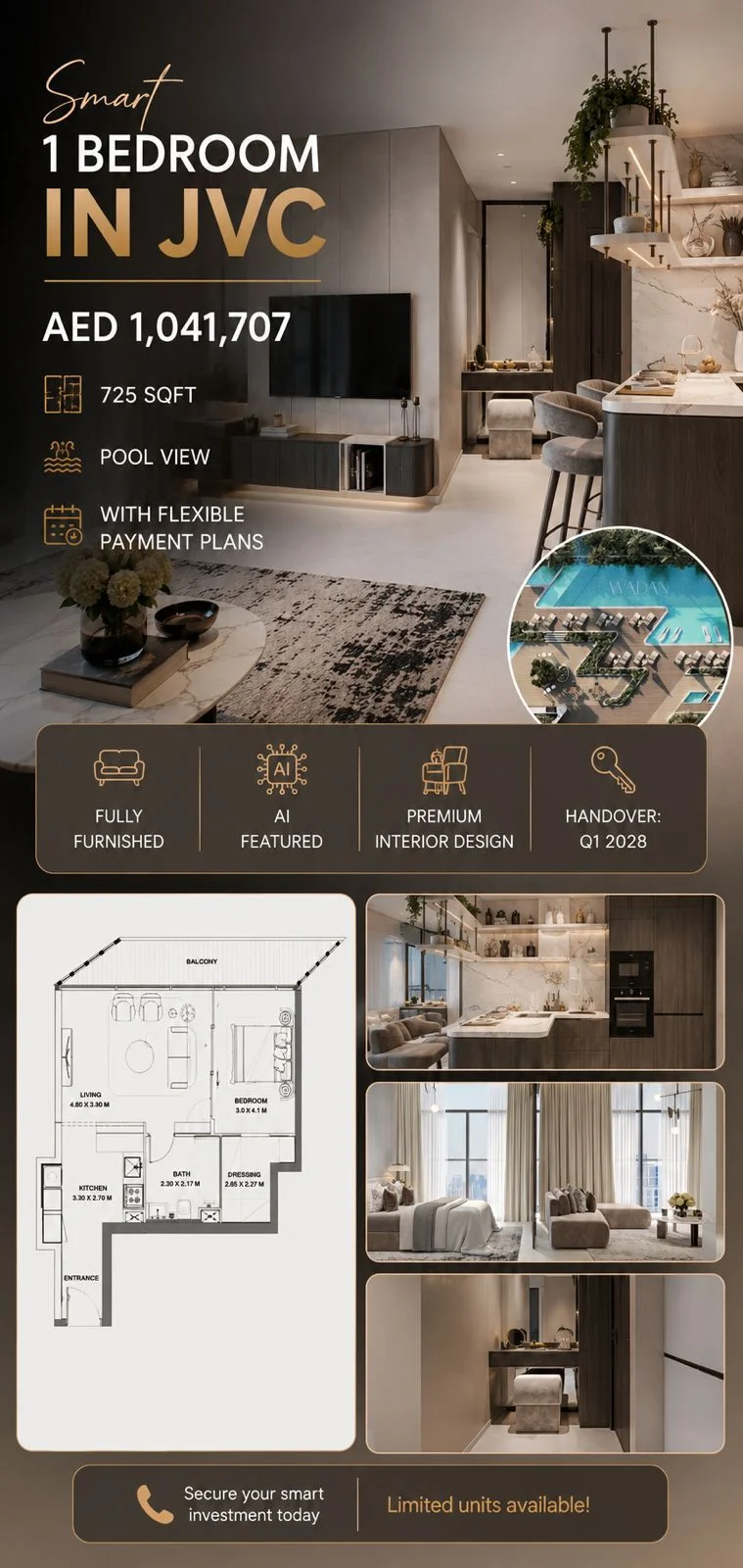 Studio Project Dubai Marina - Modern Investment Studio Apartments